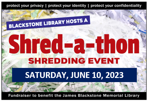 Shred-a-thon Shredding Event Saturday June 10 from 9am to 12pm