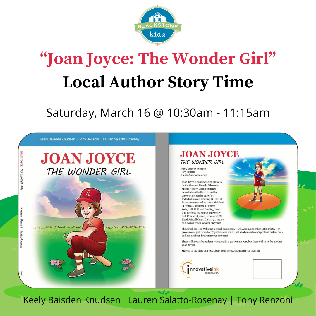 "Joan Joyce: The Wonder Girl" Local Author Storytime