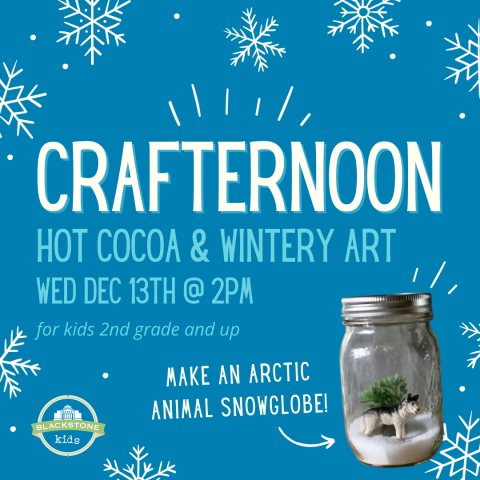 Hot Cocoa Crafternoon: featuring arctic animal snowglobe art
