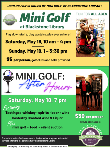 Mini Golf at the Blackstone Library