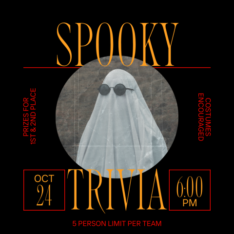 Spooky Trivia on Thursday, October 24 at 6pm