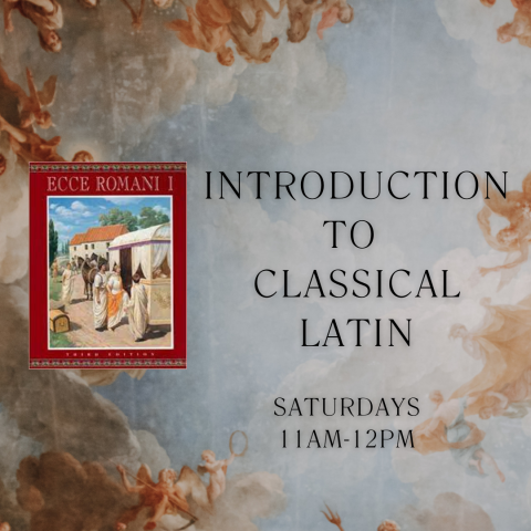 Introduction to Classical Latin meets on Saturdays from 11am to 12pm