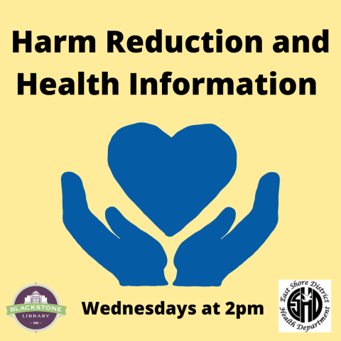 Harm Reduction and Health Information Tabling on Wednesdays at 2pm in the Rotunda. Sponsored by the East Shore District Health Department.