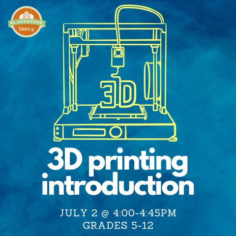 July 2 at 4pm: 3D Printing