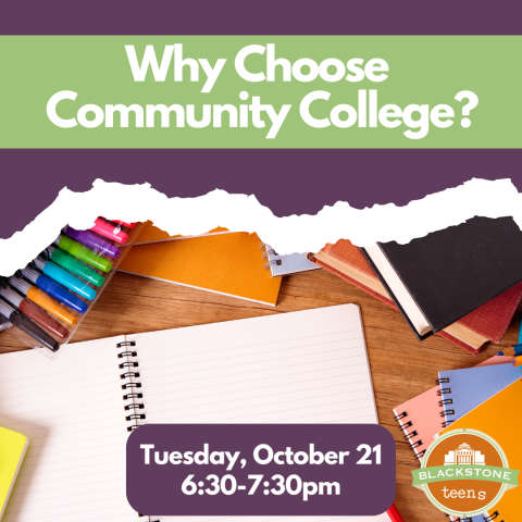 Why Choose Community College? 10/21 at 6:30pm