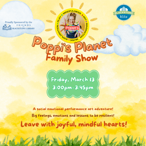 Poppi's Planet Family Show March 13 3pm-3:45pm