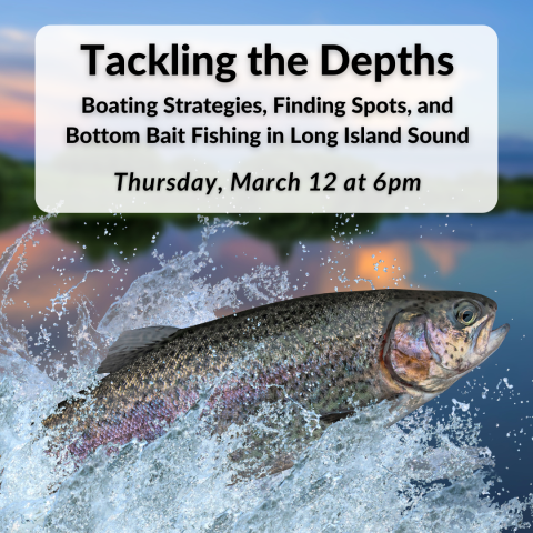 Tackling the Depths: Boating Strategies, Finding Spots, and Bottom Bait Fishing in Long Island Sound on Thursday, March 12th at 6pm