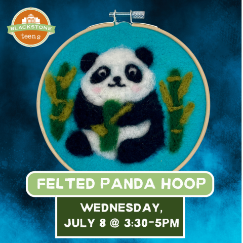 Felted Panda Hoop Wednesday July 8 @ 3:30-5