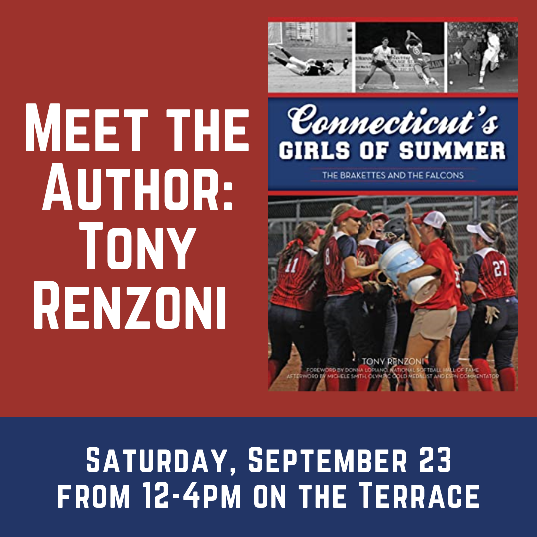 Meet the Author: Tony Renzoni Saturday, September 23 from 12-4pm on the Terrace