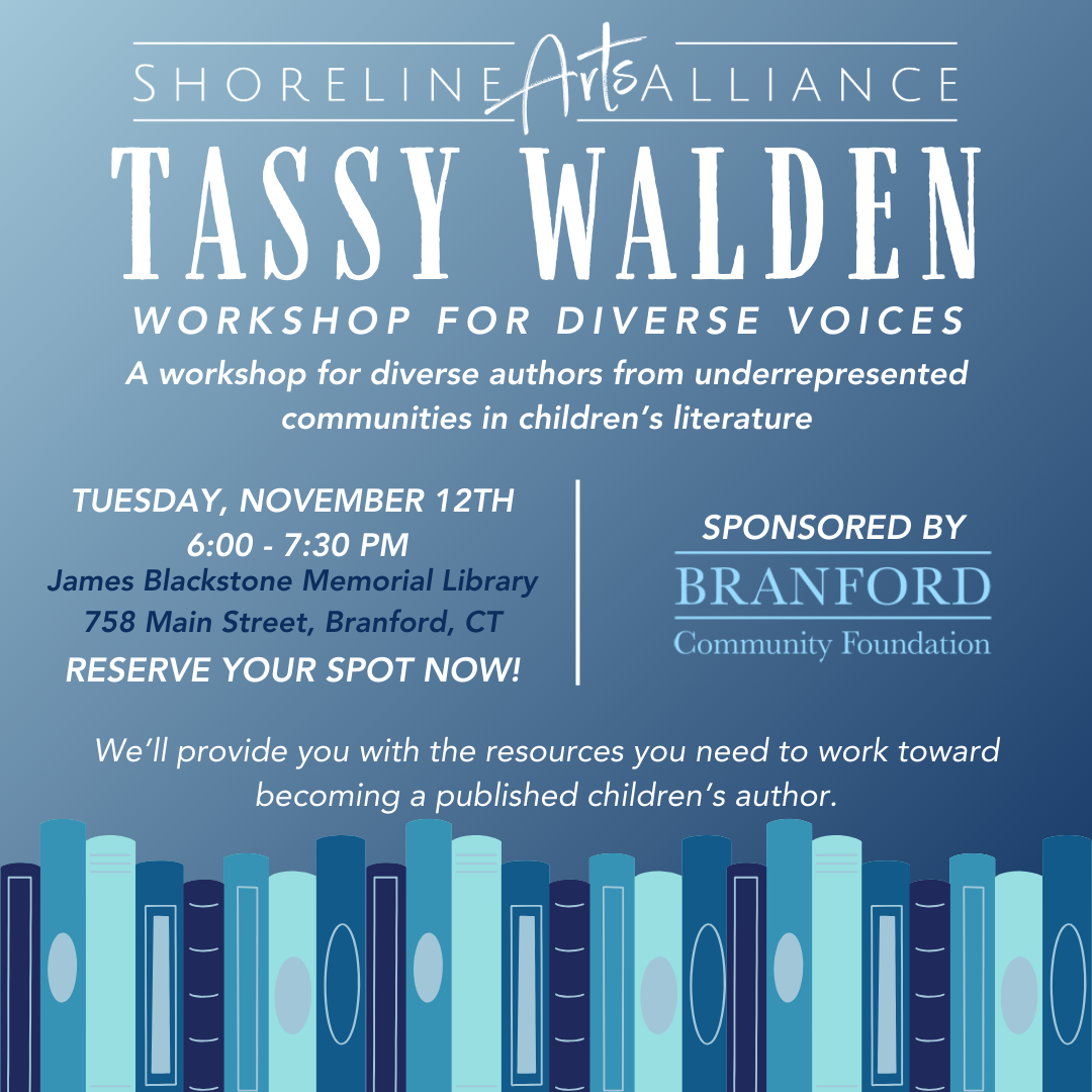 Tassy Walden Workshop for Diverse Voices on Tuesday, November 12 from 6 to 7:30pm