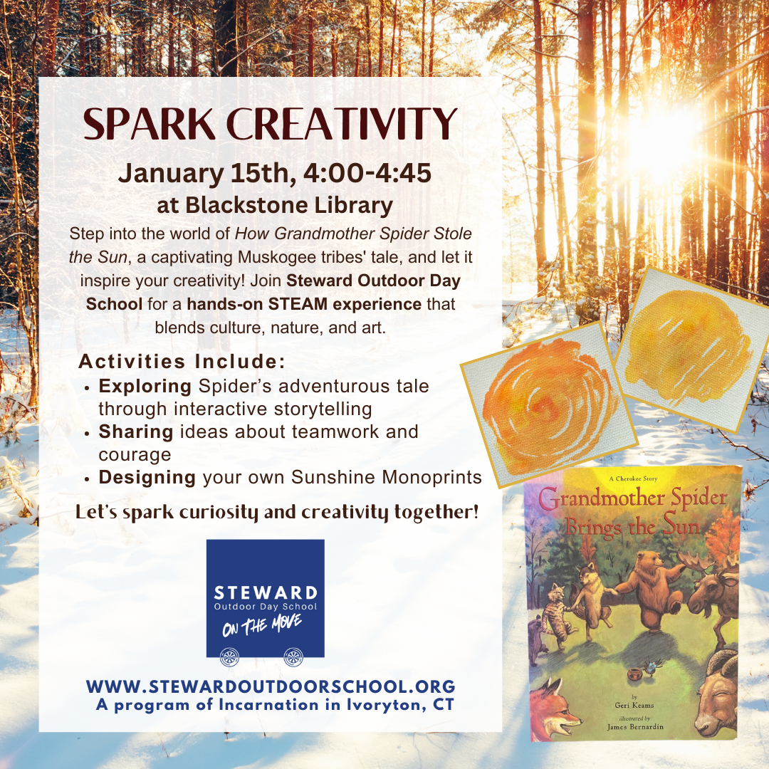 Spark Creativity with Steward Outdoor Day School on January 15 at 4pm to 4:45pm