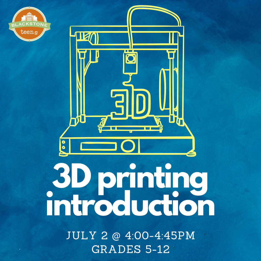 July 2 at 4pm: 3D Printing