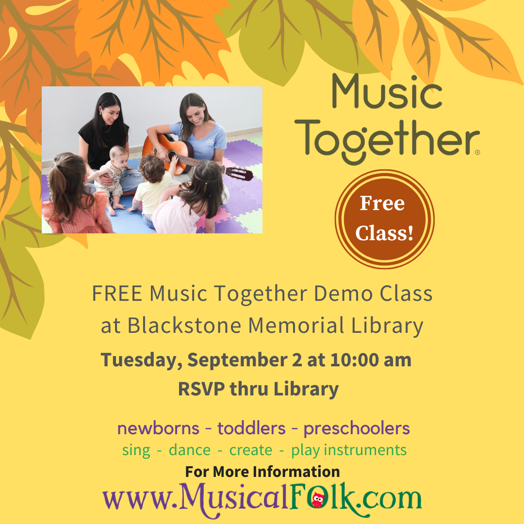 Music Together Free Class Tuesday, September 2 at 10am