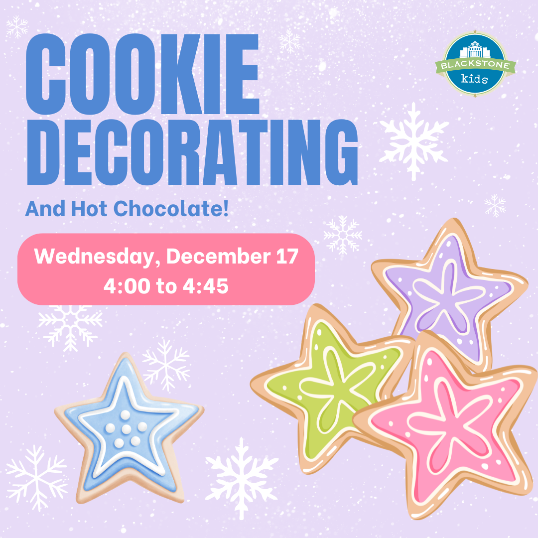 Cookie Decorating and Hot Chocolate Wednesday, December 17 4-4:45