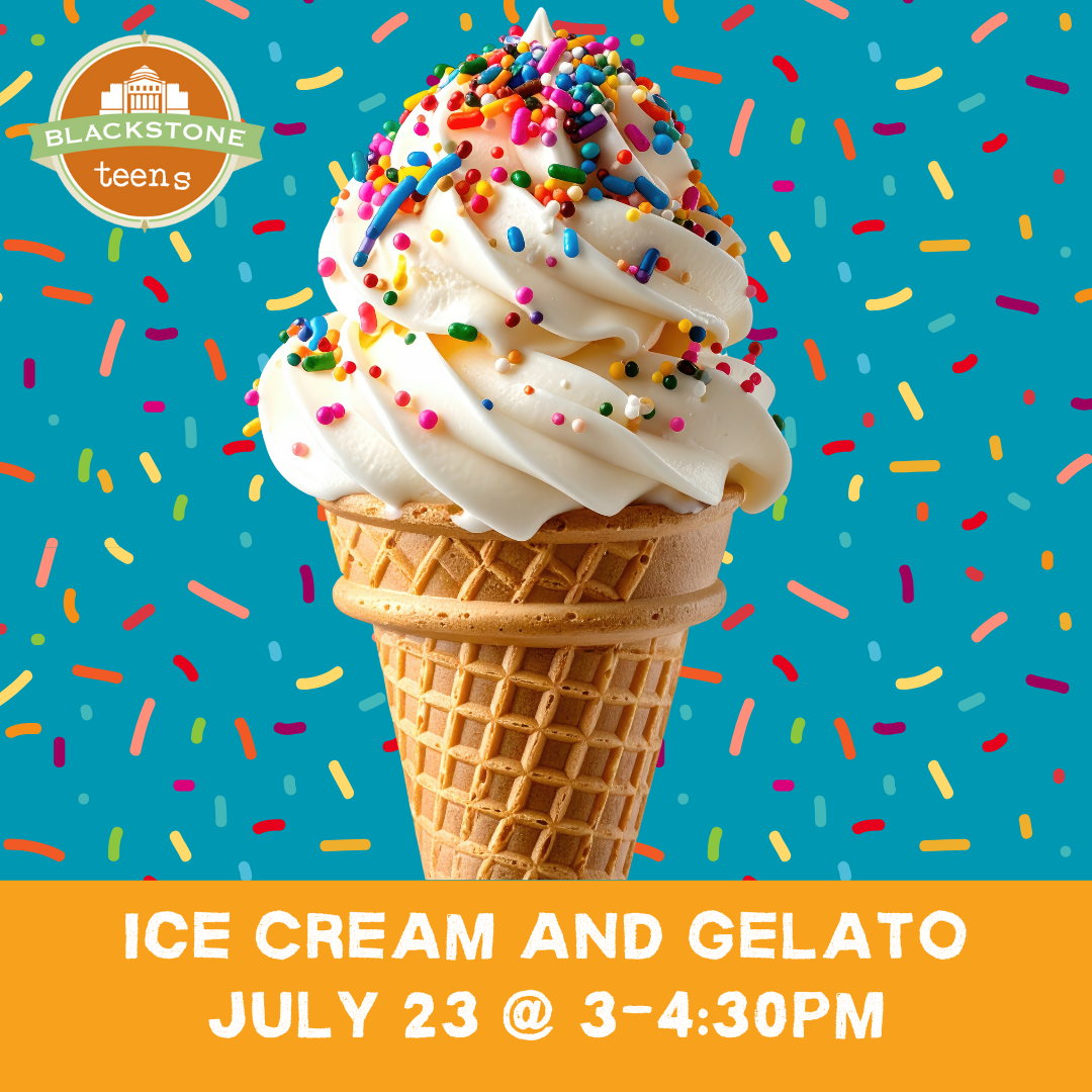Ice Cream and Gelato: July 23 @ 3pm